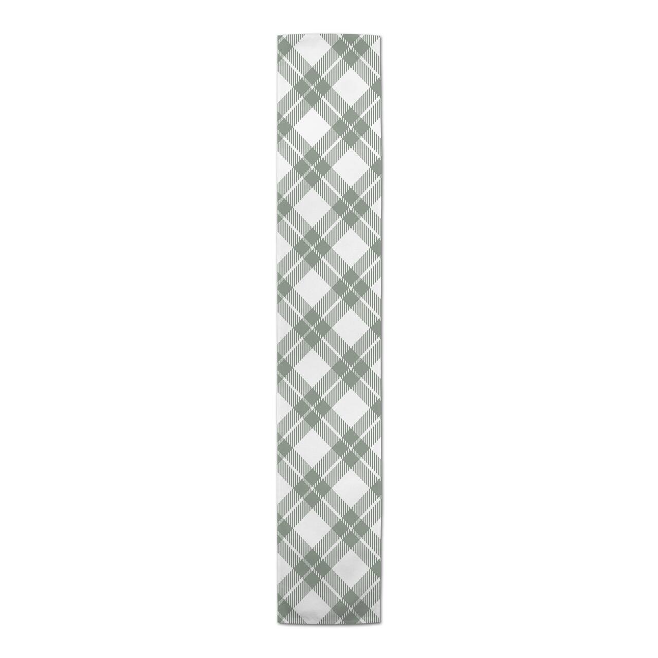 Diagonal Plaid Indoor/Outdoor Table Runner